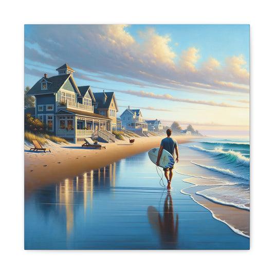 The "Surfer's Serenity Stroll" Canvas