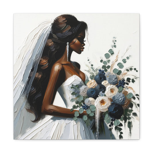 "Bridal Bliss - A Bride's Eternal Glow" Canvas